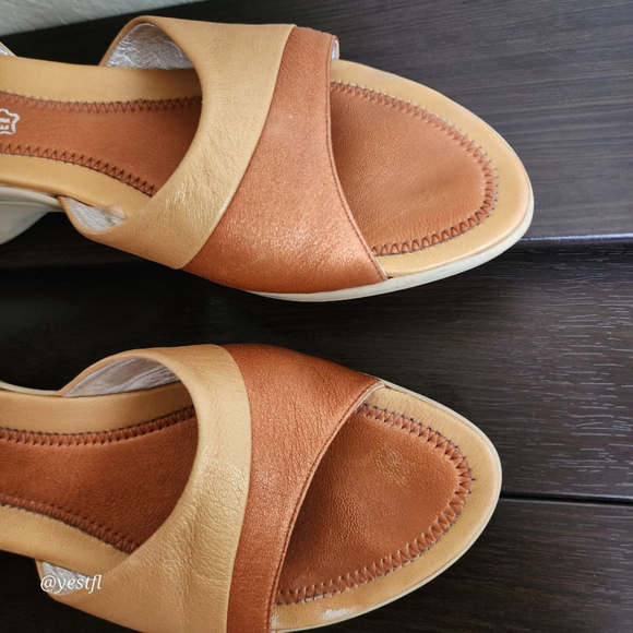 Stonefly leather sandals gold and copper 39 - Picture 4 of 7